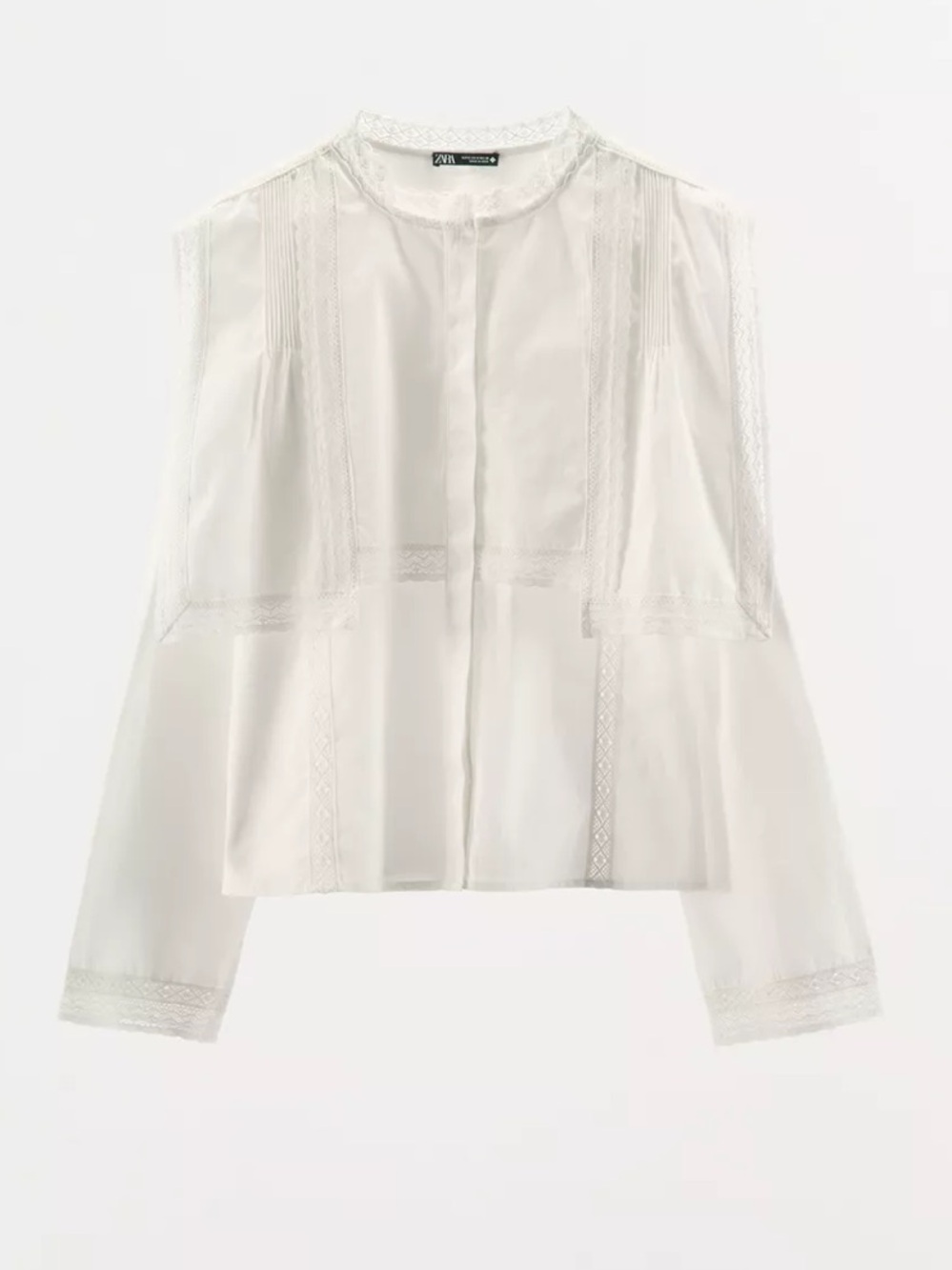 Zara Lace Cotton Blouse